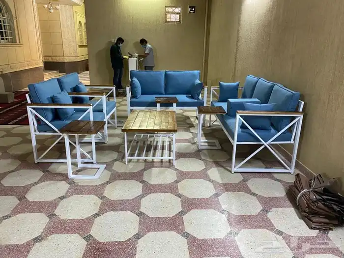 جلسات حدائق خارجية خشب حديد جاهز تفصيل مركاز 16