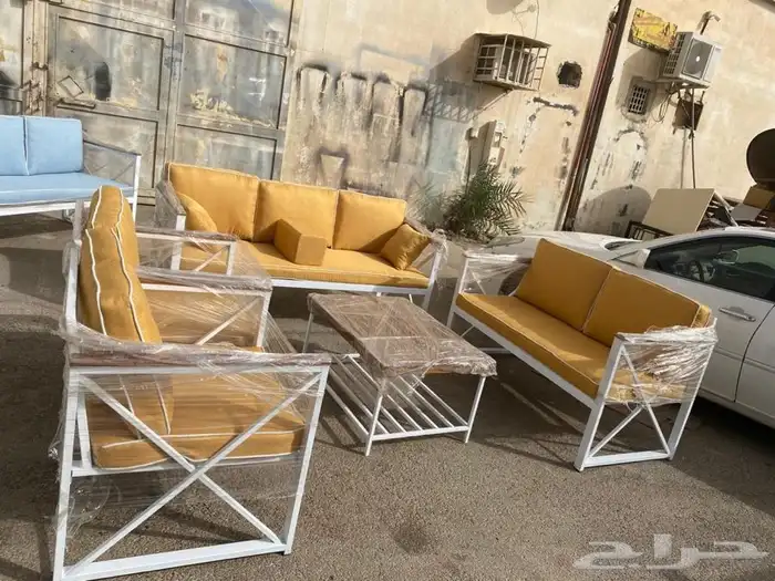 جلسات حدائق خارجية خشب حديد جاهز تفصيل مركاز 14
