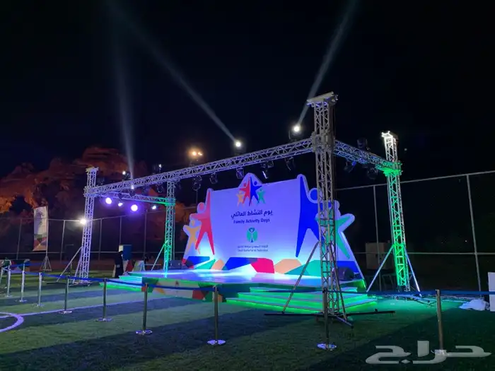 تأجير شاشات led للحفلات صوتيات اضاءه ستى كلرر بيم ووش 24