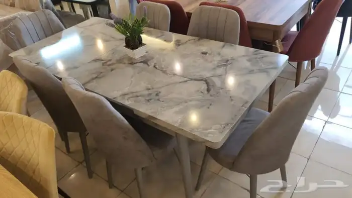 طاولات طعام خشب تركي موديل جديد بالكرتون 4