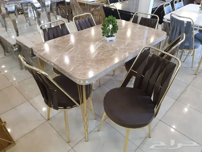 طاولات طعام خشب تركي موديل جديد بالكرتون 8