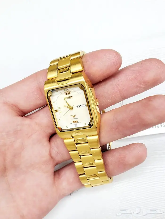 ساعة سيتزن اوتوماتيك قديمة ونادرة بلون ذهبي 3