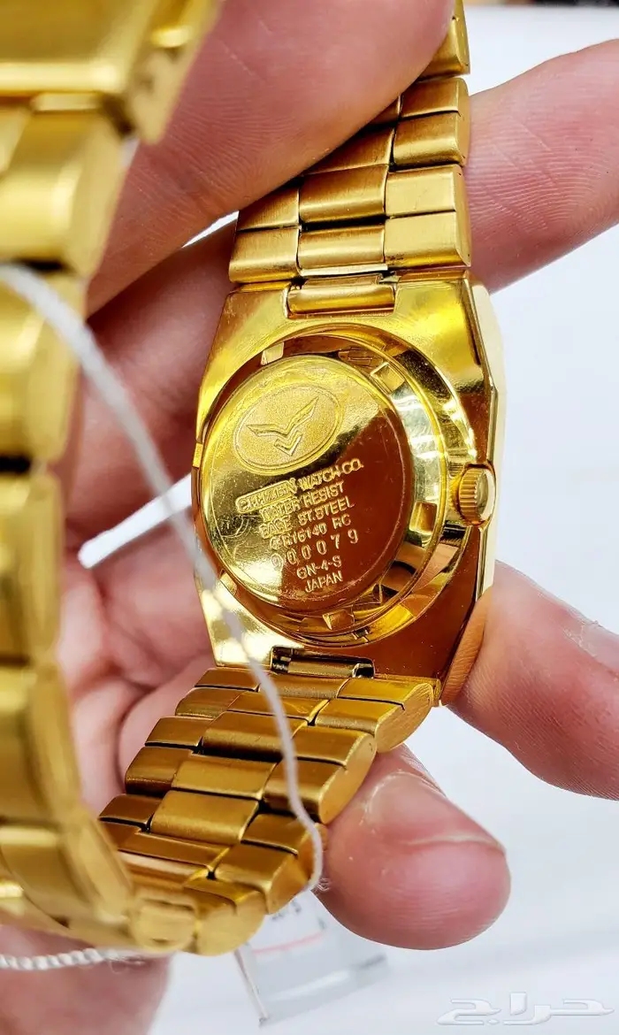 ساعة سيتزن اوتوماتيك قديمة ونادرة بلون ذهبي 7