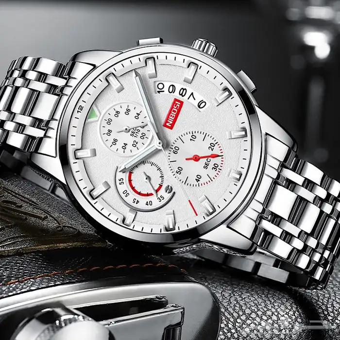 ساعة رجالية أنيقة أستيل ضد الماء 0