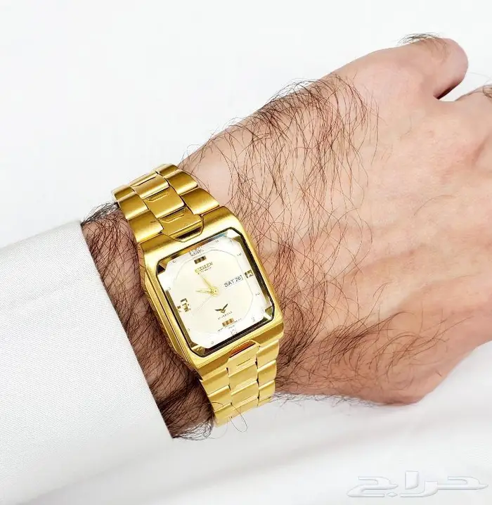 ساعة سيتزن اوتوماتيك قديمة ونادرة بلون ذهبي 6