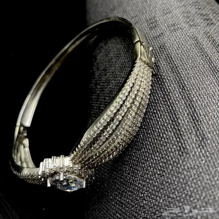 اسواره فضه ( Silver ) عيار 925 مرصعة بزركون 2