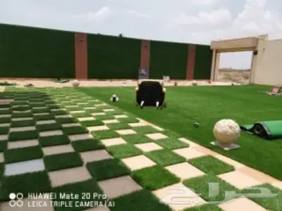 عشب صناعي انجيله صبياجيزان ابوعريش بيش ضمد هروب تنسيق حدائق 9