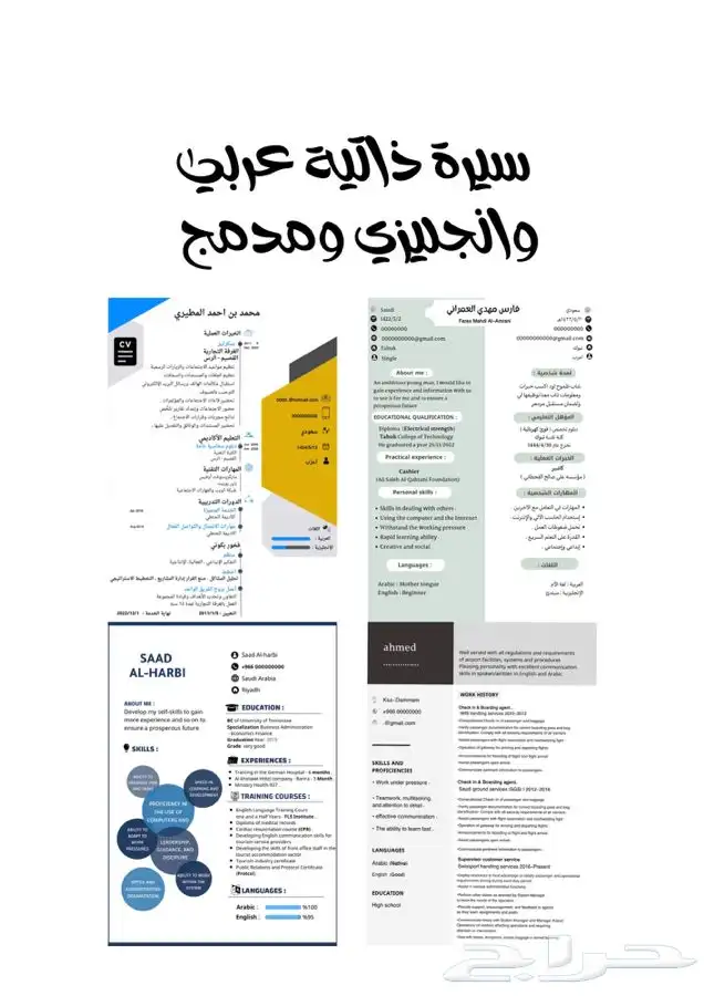 سيرة ذاتية مطور انفوجرافيك 0