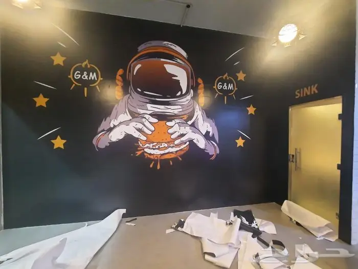 ورق جدران مطاعم أفكار جديدة الرياض 19