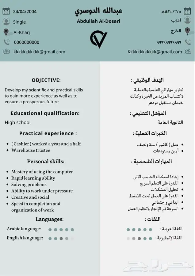 سيرة ذاتيه بأدق التفاصيل pdf 0