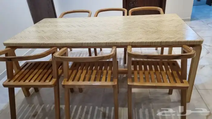 طاولة طعام خشب طبيعي 3