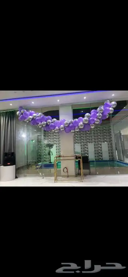 تنسيق بالونات و بالون راقص و ستي كلر و اضائة المباني 4