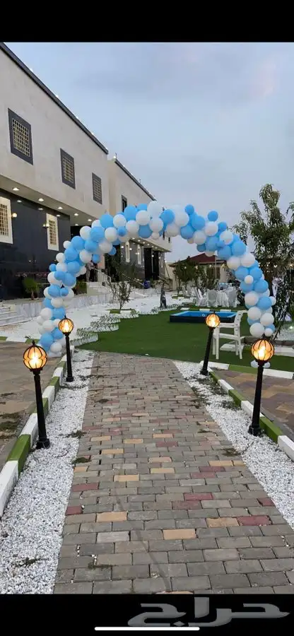 تنسيق بالونات و بالون راقص و ستي كلر و اضائة المباني 3