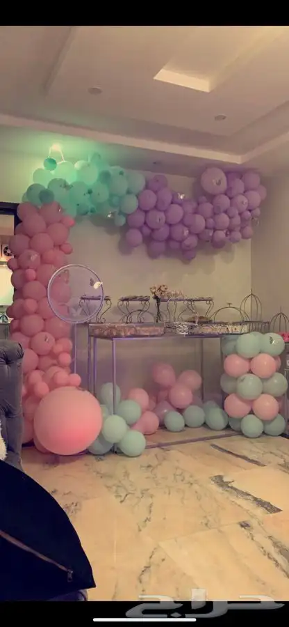 تنسيق بالونات و بالون راقص و ستي كلر و اضائة المباني 11