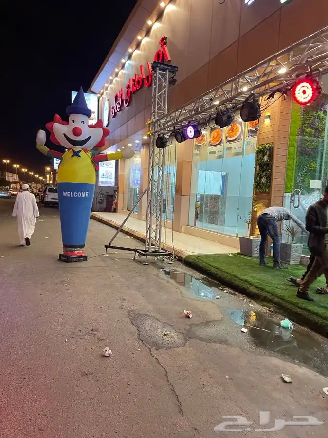 حفلات افتتاحيه تراس لايازر منافيخ قوس بالون دميه كشفات فرشه 0
