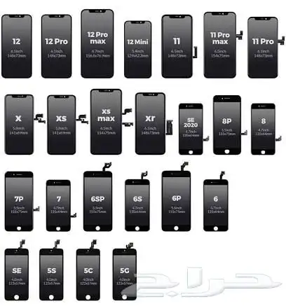 شاشة ايفون ضمان سنة 0