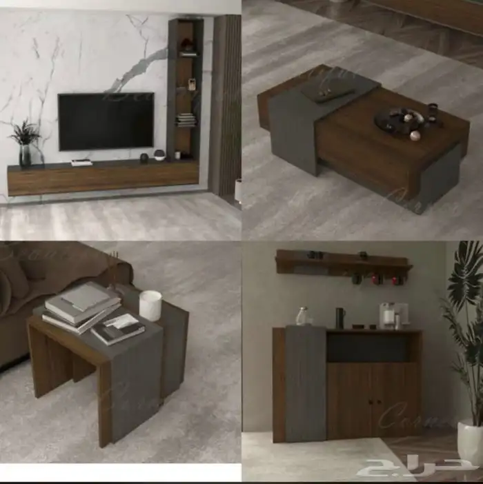 طاولات معلقه-طاولات تلفاز-مكتبة-طاولات وسط-ركن كوفي 14