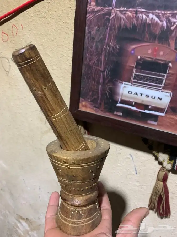 مهباش صغير خشب ونحاس 0