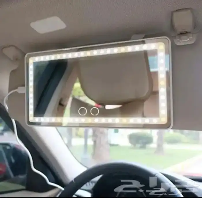 مرايا LED للسياره ابيض 1
