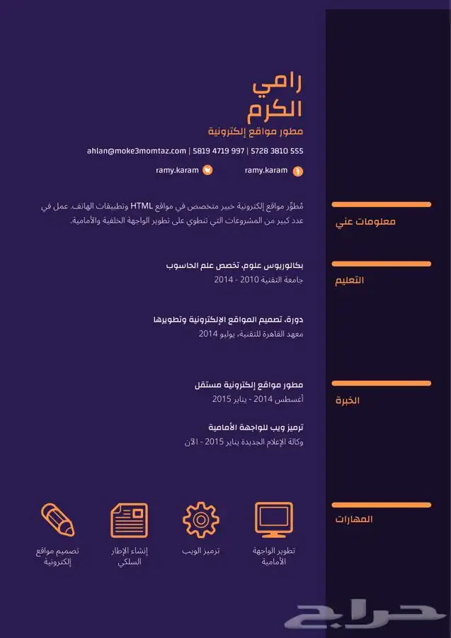 سيرة ذاتية انفوجرافيك 4