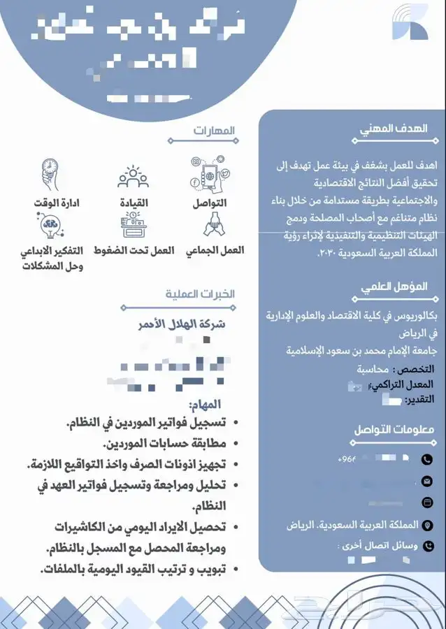 سيرة ذاتية انفوجرافيك 0