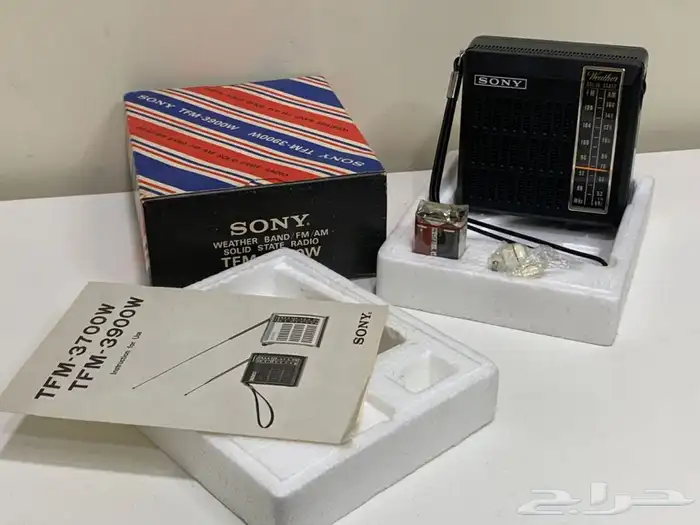 راديو TFM محمول موجتين وموجة الطقس (مخزن) 1980 0