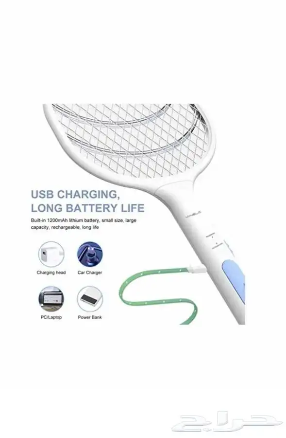 مضرب صاعق ذباب قابلة لاعادة الشحن المطورة 2