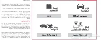 مرسيدس مخزن S500 موديل 2012 عداد 53 6