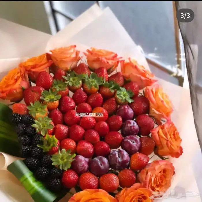 باقات فراولة ورد  9