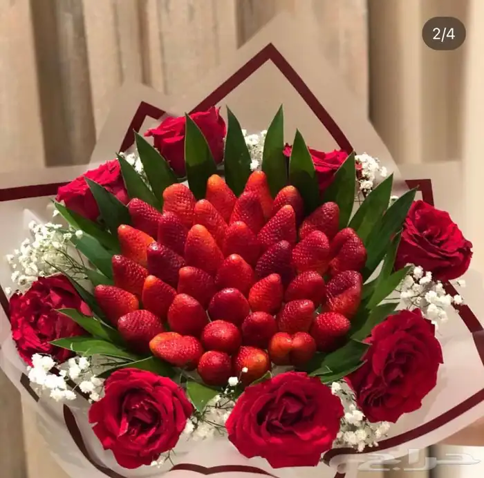 باقات فراولة ورد  43