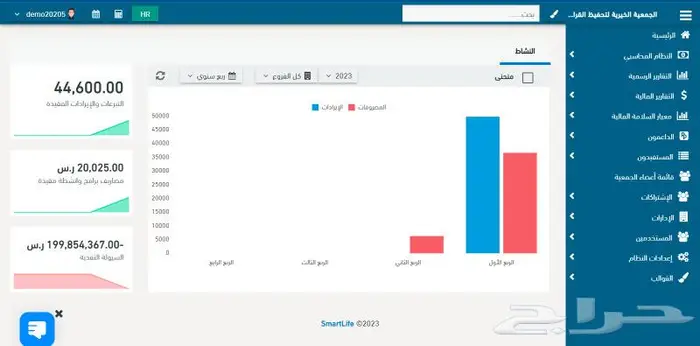 نظام إدارة الحسابات للقطاع الخيري SMART NGO 0