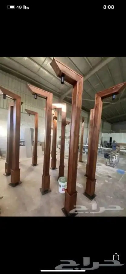 اعمده ديكوريه المنيوم حسب الشكل وحسب الامتار 8