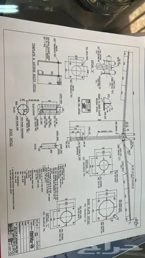 اعمده ديكوريه المنيوم حسب الشكل وحسب الامتار 46