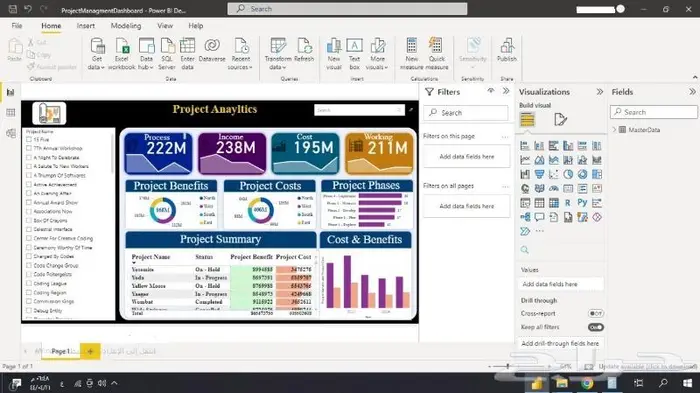 تصميم الداشبورد التفاعلية Dashboard 4