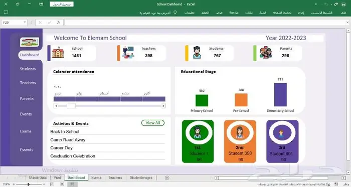 تصميم الداشبورد التفاعلية Dashboard 3