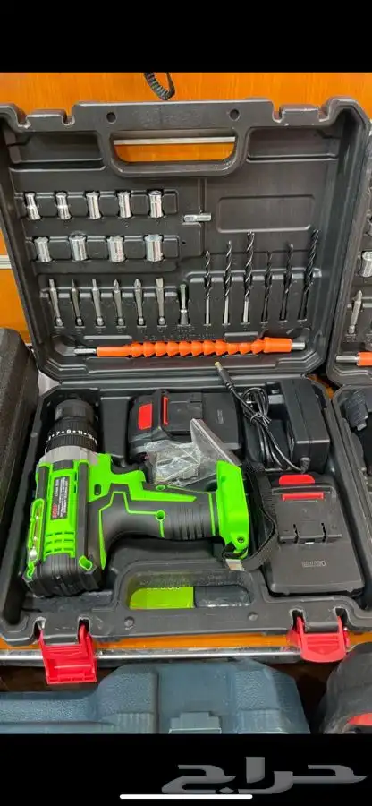 دريل فك وربط BOSS 36V بطاريتين كبير راس حديد مع العدة كامله 1