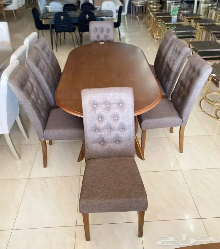 طاولات طعام رخام و ستيل ذهبي فضي اشكال مختلفة 11