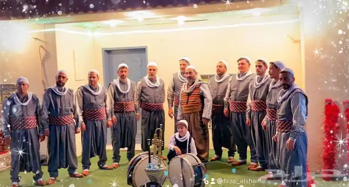 فرقة ورد الشام عراضة شامية افتتاح محلات 3