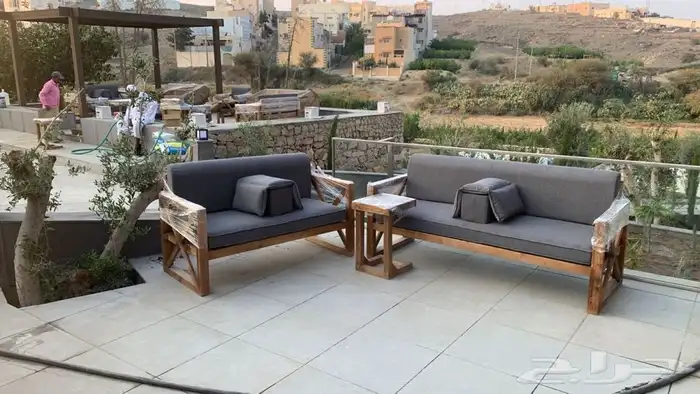 كراسي خارجية خشب سويدي 15