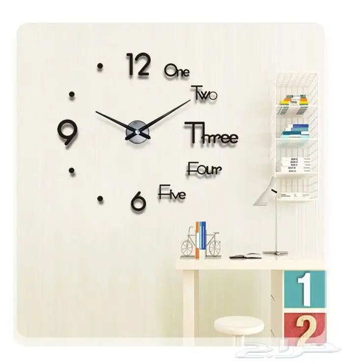 ساعات حائط 3d (ضمان 12