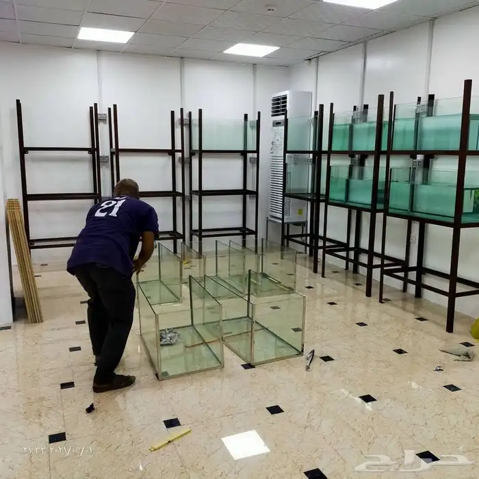 تفصيل أحواض سمك لمحلات اسماك زينه 3