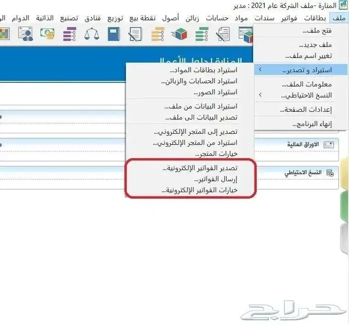 برنامج المنارة برنامج محاسبي متكامل وشامل0534333008 7