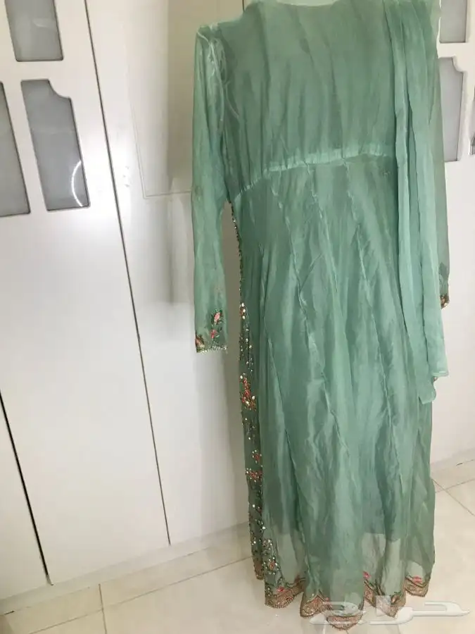 فستان سهرةهندي فساتين زواج فضي ملكة عرس عروس فخمة براق 11