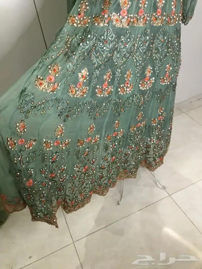 فستان سهرةهندي فساتين زواج فضي ملكة عرس عروس فخمة براق 12