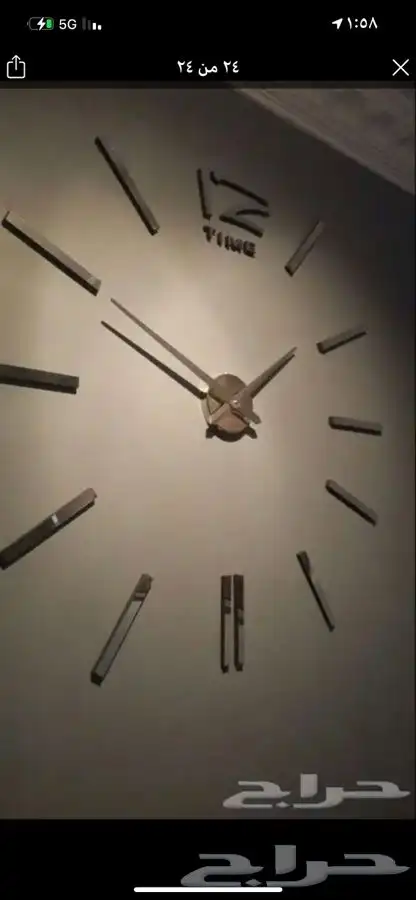 ساعات حائط 3D ( ضمان سنة 22