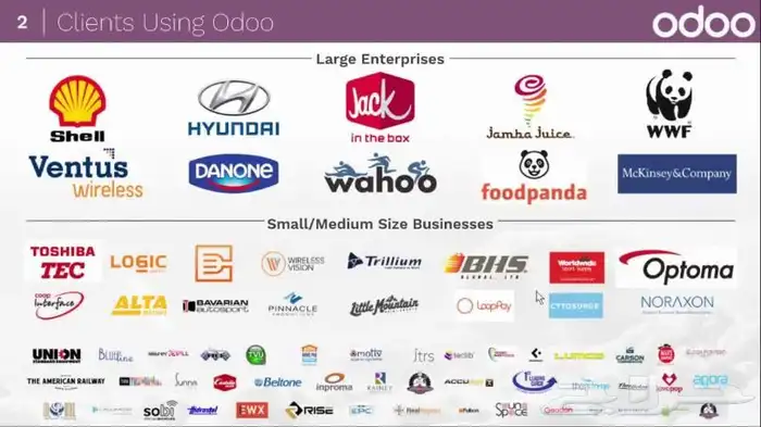 برنامج اودو odoo 18 و 17 لتطوير اعمالكم خدمات التدريب 17