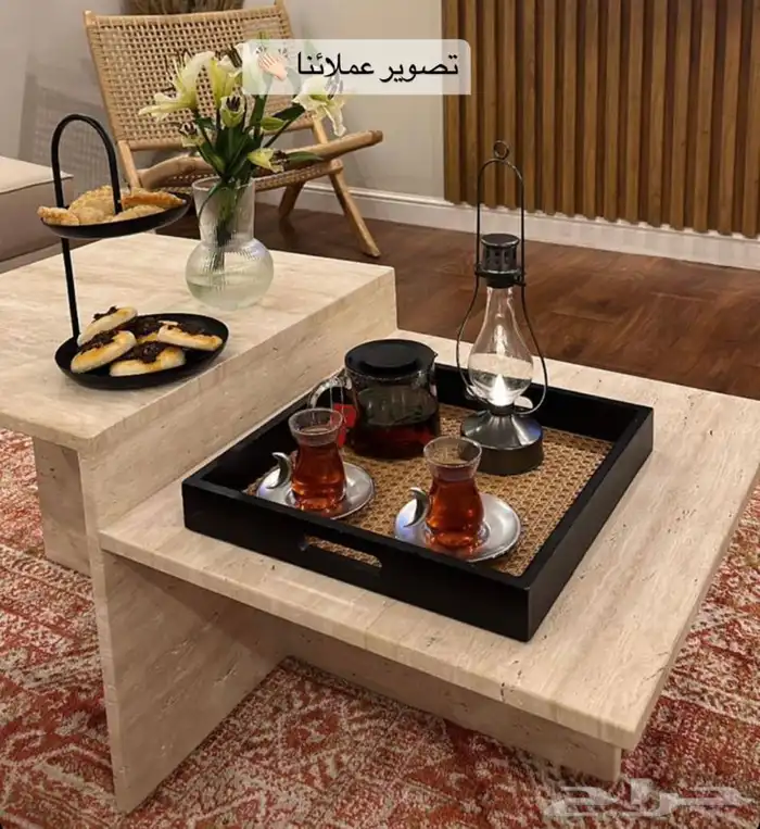 طاولات رخام طاوله حجر طاولات ترافنتينو 33