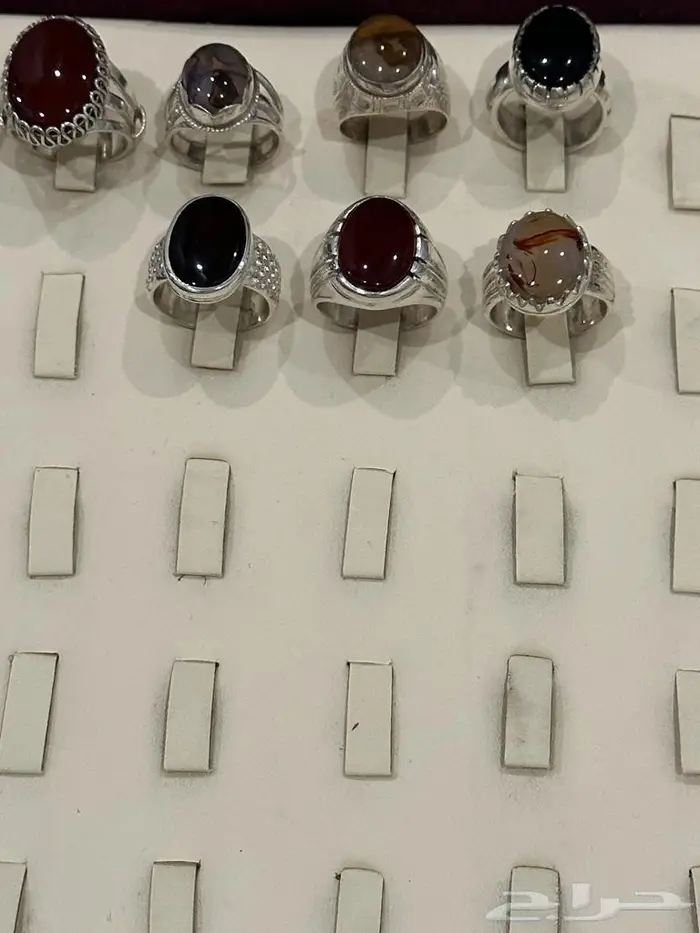 خواتم عقيق يمني فضة عيار 999 4