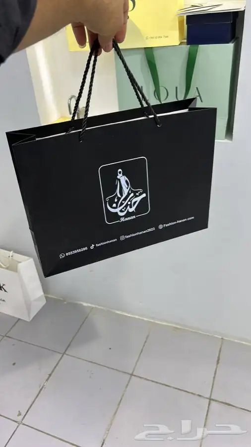 بوكس للعبايات ورق تغليف لوقو جلد ليبل قماش أكياس عبايات كرو 12