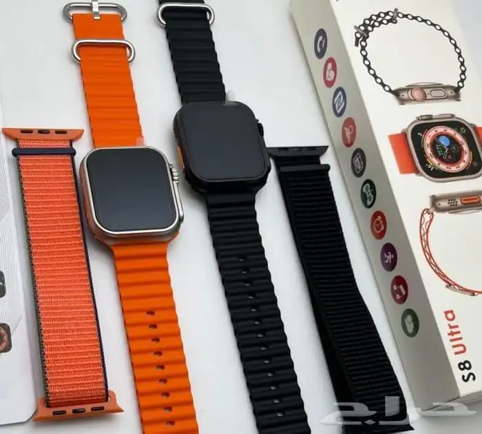 ساعه الترا الاصدار الاخير شبيه ابل مع 2 سير اضافى ب 180شامل 3